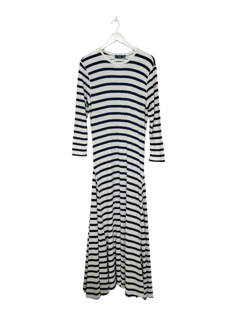 Ralph Lauren | Blue & White Stripe Dress | Size L