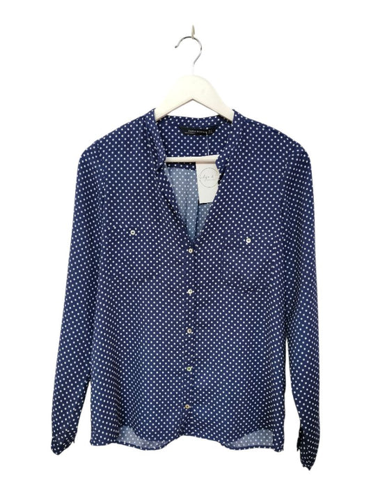 Zara | Navy With Dots Top | Size M