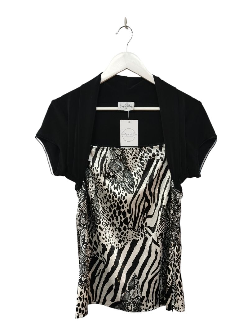 Joseph Ribkoff | Black/White Top | Size 14