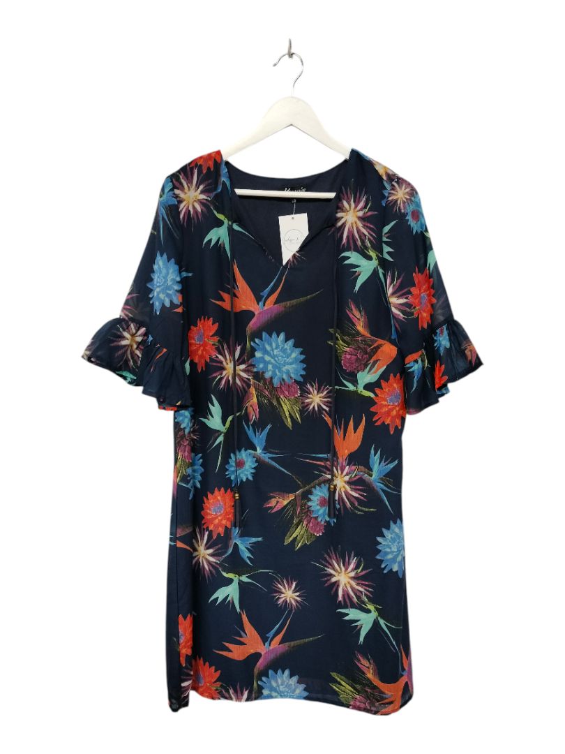 Mesmerise | Navy Multi Dress | Size 14