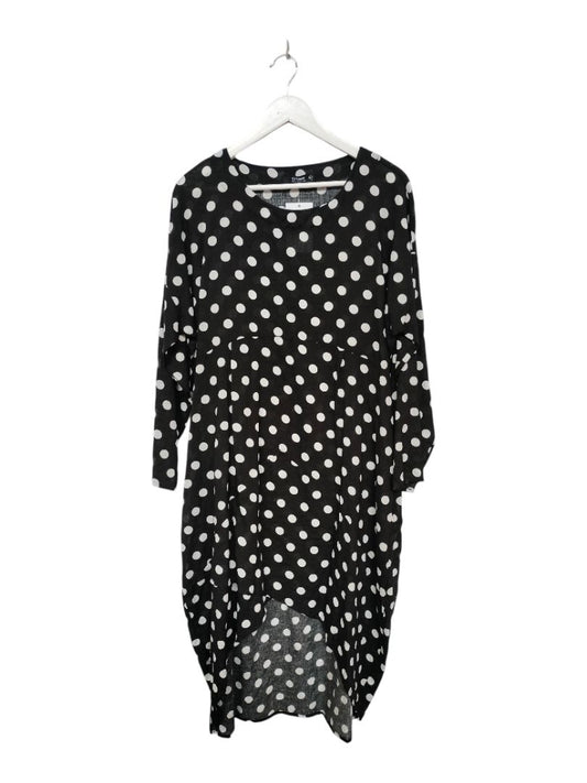 Glam New Zealand | Black with white dots Dress | Size L