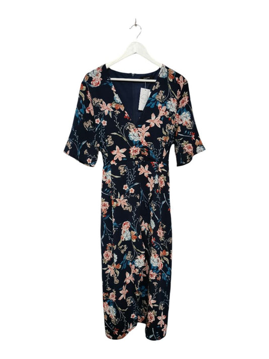 Pagani | navy with floral Dress | Size 18