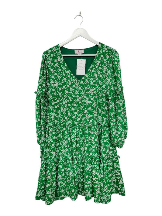 Charlo | Green/White Dress | Size 6