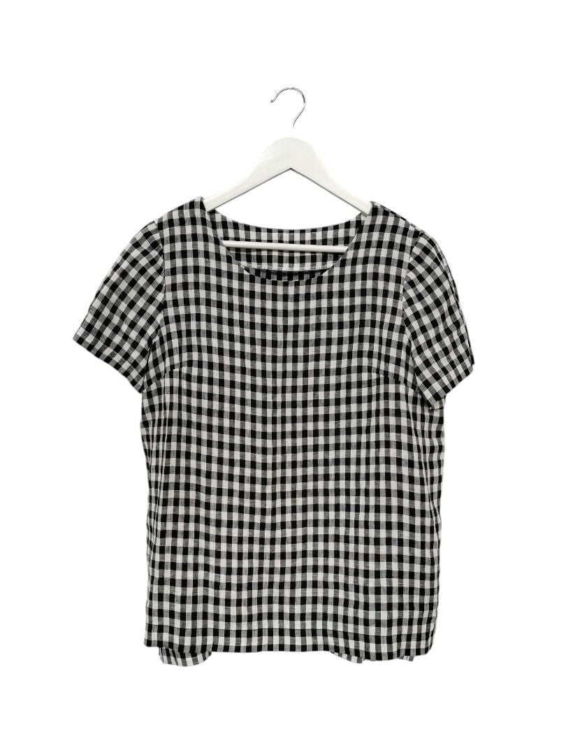 Unknown | Black & White Check Top | Size Approx M