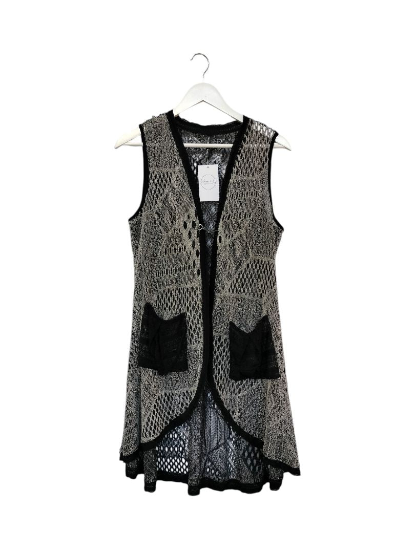 Runway NYC | Black grey multi Vest | Size M/L