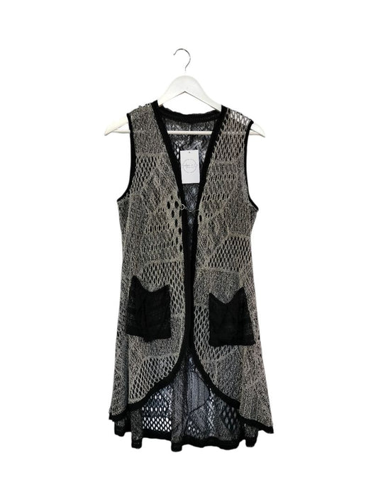 Runway NYC | Black grey multi Vest | Size M/L