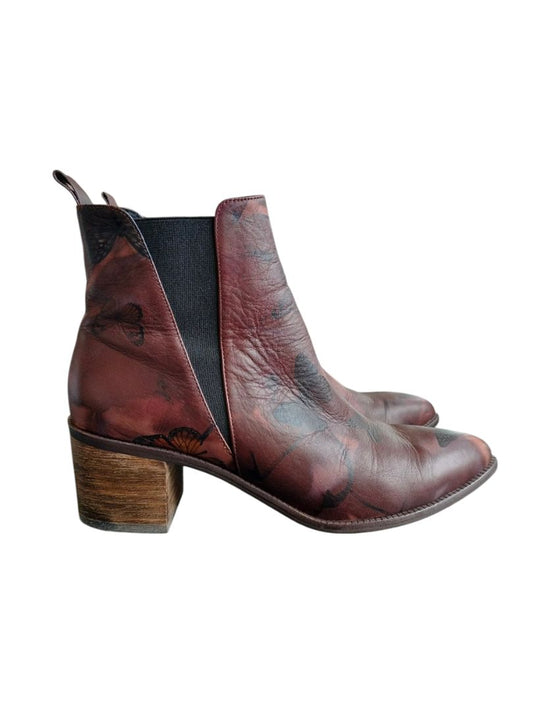 Django & Juliette | Burgundy/Brown Boots | Size 37