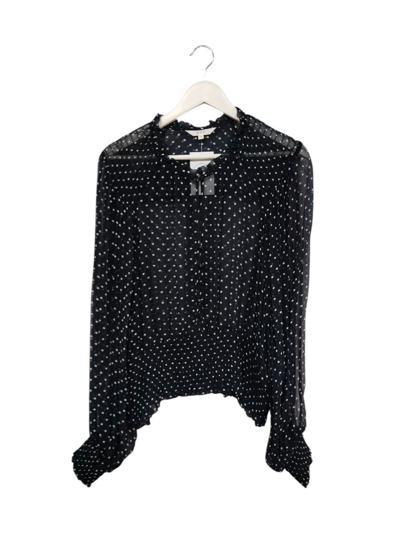 Max | Black with White Spots Top | Size 18