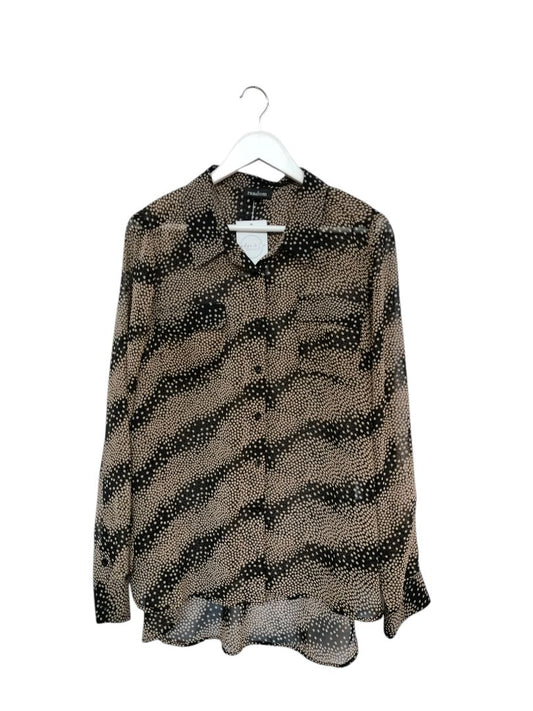 Random | Black beige pattern Top | Size 16