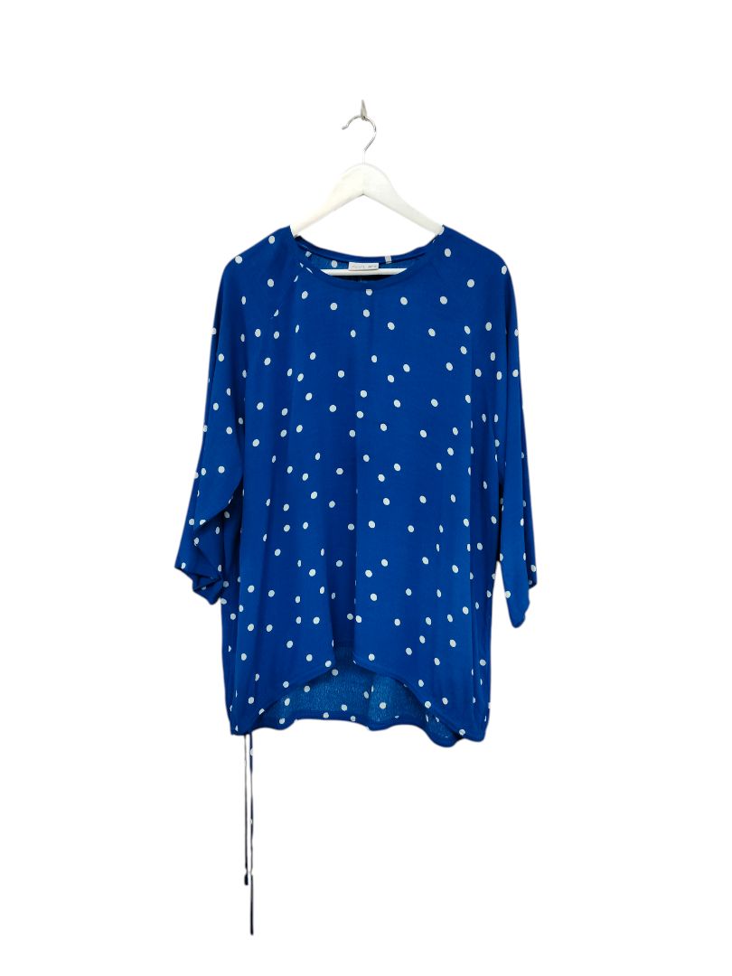 Foil | blue with polka dots Top | Size 18
