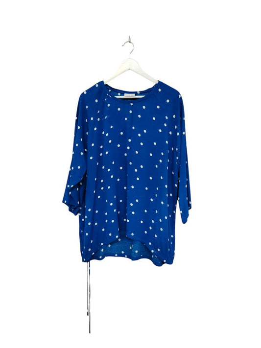 Foil | blue with polka dots Top | Size 18