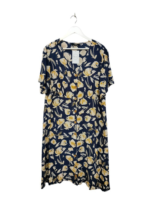Sara | Blue with yellow flowers Dress | Size 18