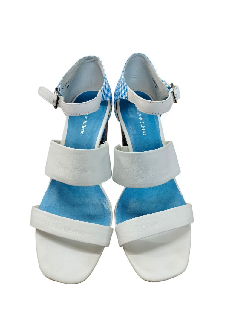 Django & Juliette | blue check Heels | Size 40
