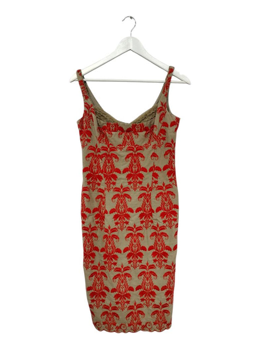 Trelise Cooper | Natural brown and red pattern Dress | Size 10