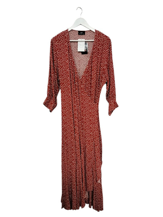 Sara | Red and White Pattern Dress | Size 22