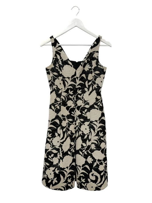 Veronika Maine | Black with white floral Dress | Size 8