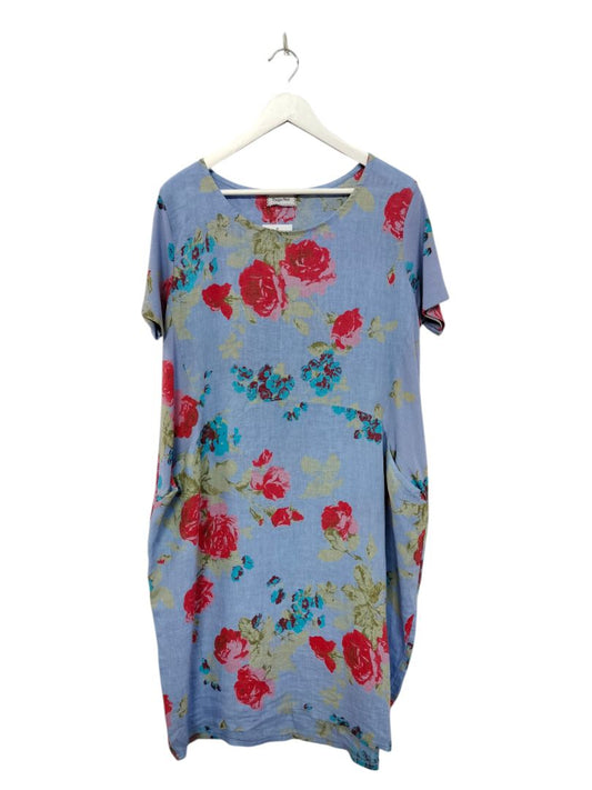 Helga May | Purple with floral Dress | Size OS