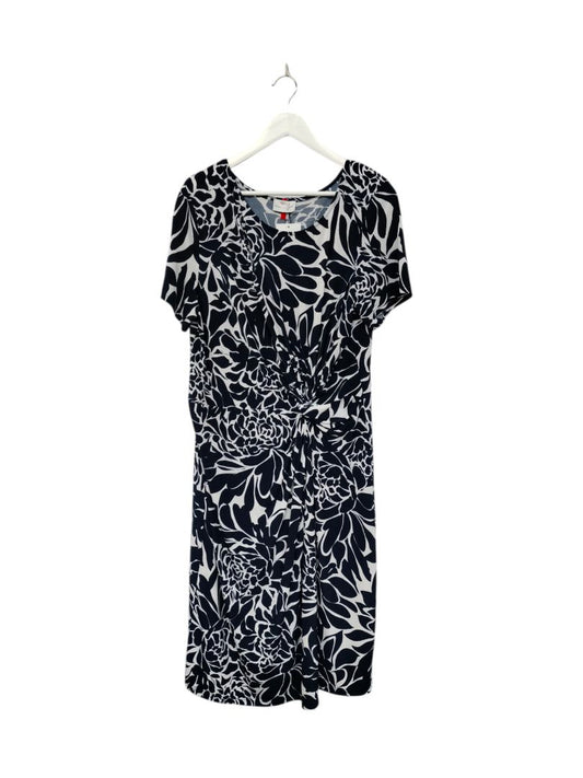 Lifespace | Navy and White pattern Dress | Size 18