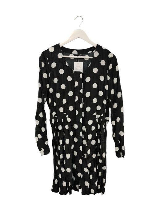 Artisan | Black with white dots Top | Size 14