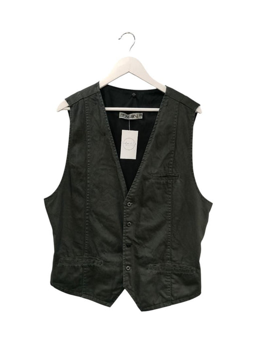 Deacon | Black Faded Denim Vest | Size XXL