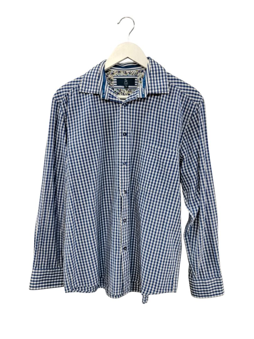 Savile Row | Blue and White Check Shirt | Size 39