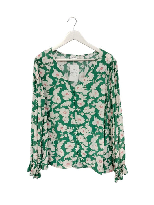 Jeanwest | Green with white floral Top | Size 14
