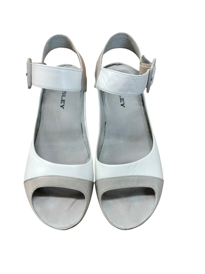 Bresley | Grey and White Sandals | Size 37