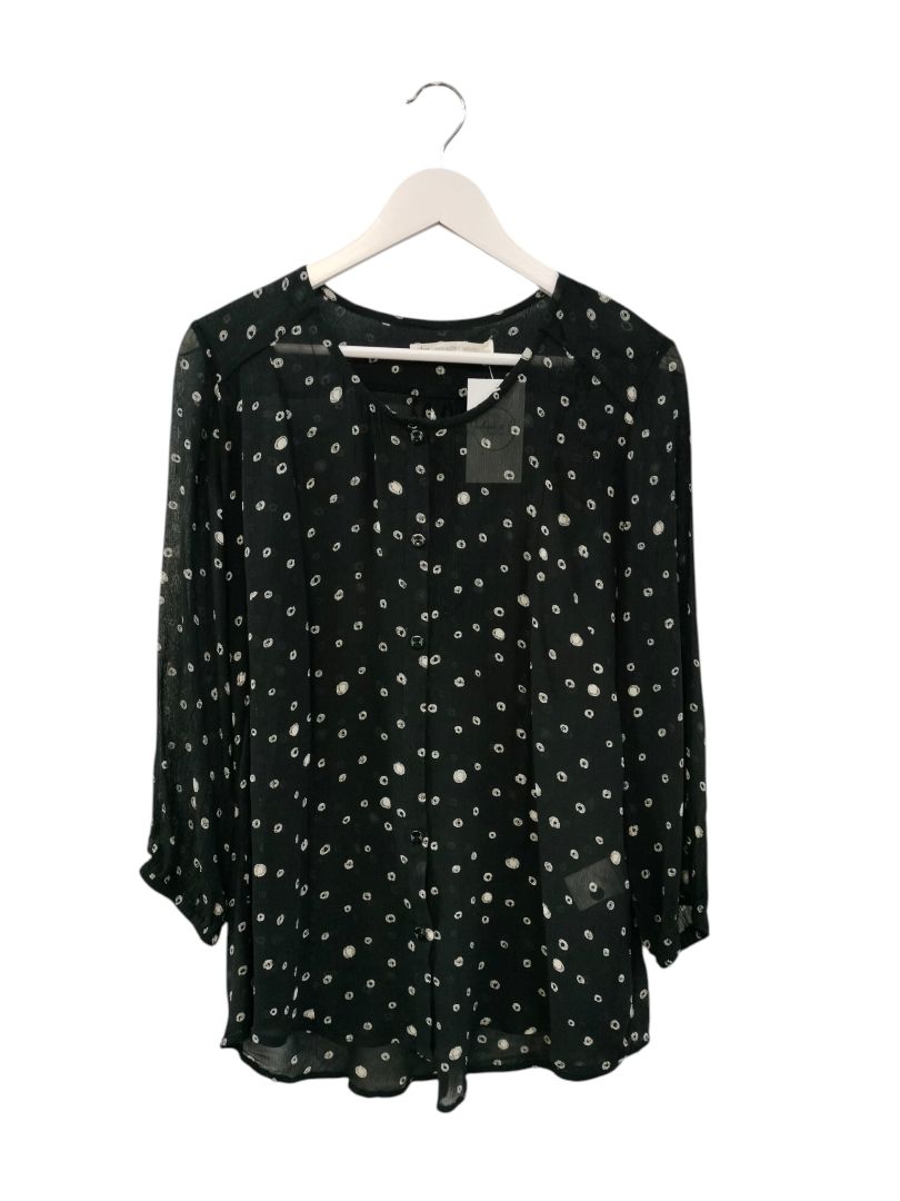 Untouched World | Black print Top | Size S