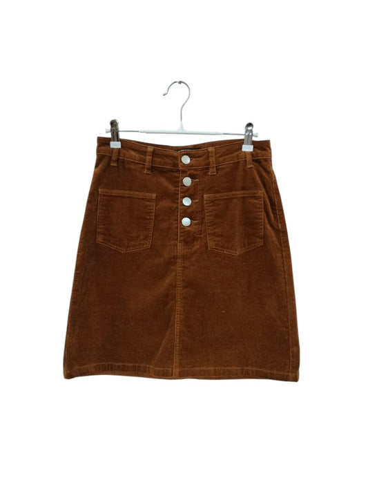 Knewe Label | Coffee Corduroy Skirt | Size 8