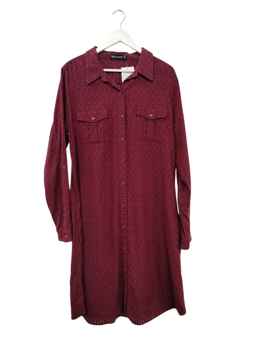 Wild South | Burgundy Wine with spots Shirt | Size 16