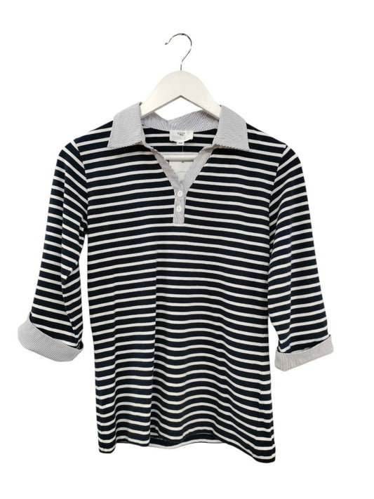 Essentials By Ballantynes | Blue & White Stripe Top | Size XS