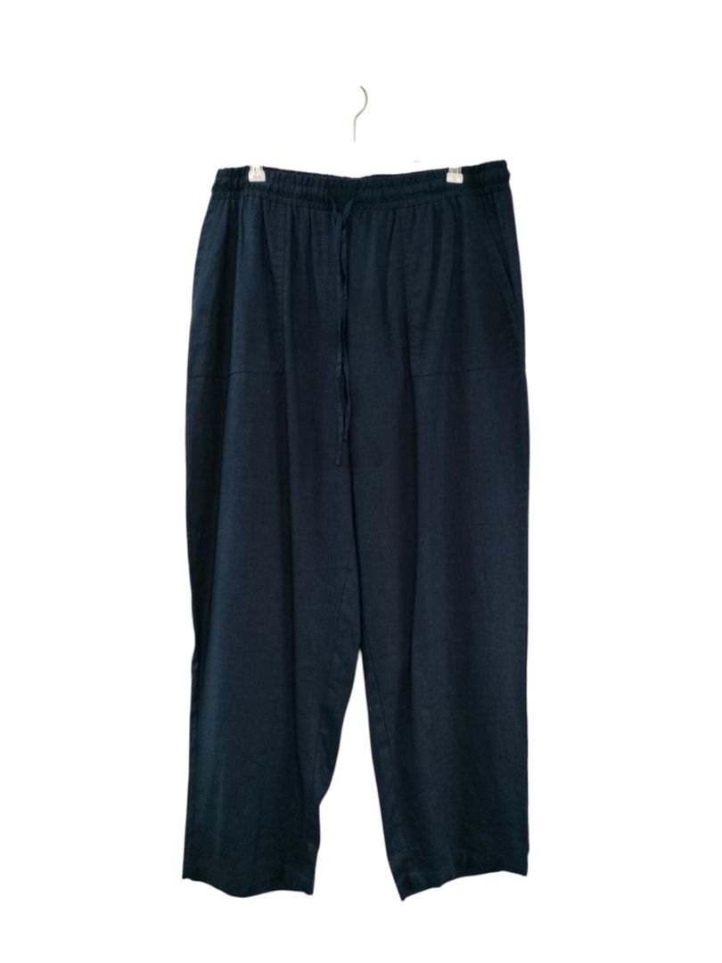 Grae Linen | Navy Pants | Size 14