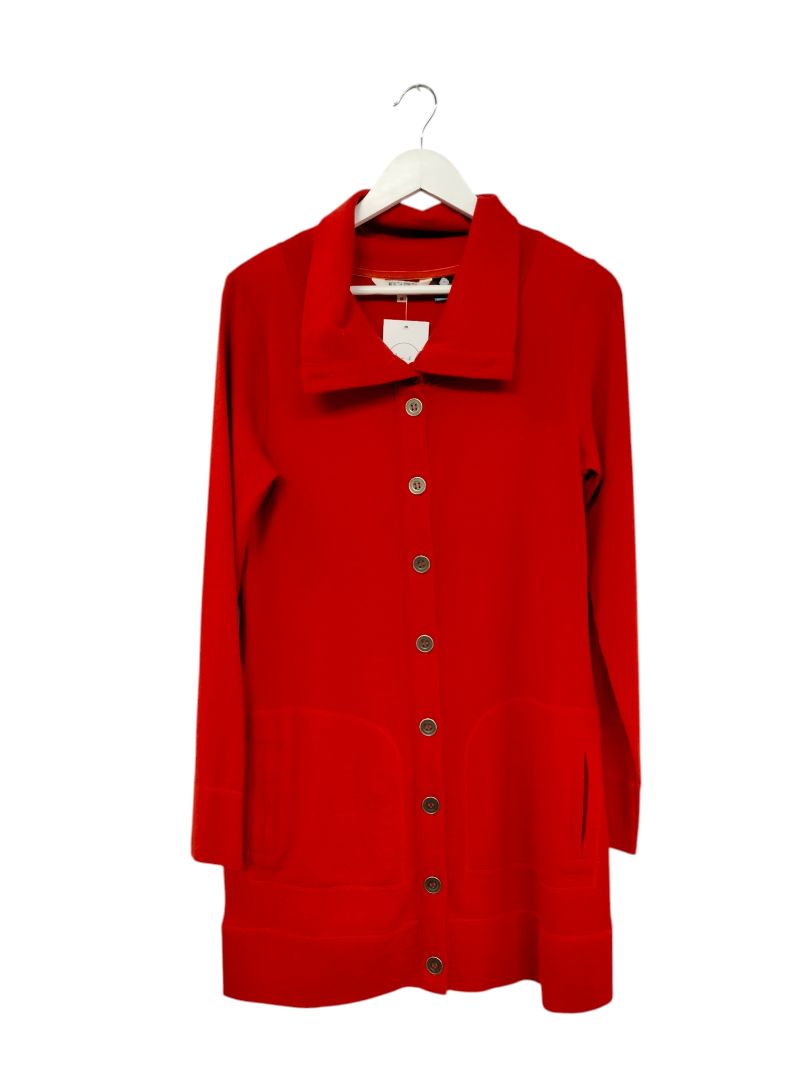 North South Merino | Orange Cardigan | Size M