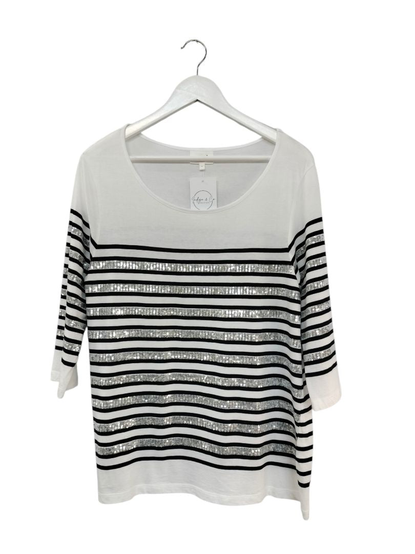 Seed Heritage | White and black with sparkle Top | Size L