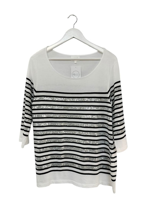 Seed Heritage | White and black with sparkle Top | Size L