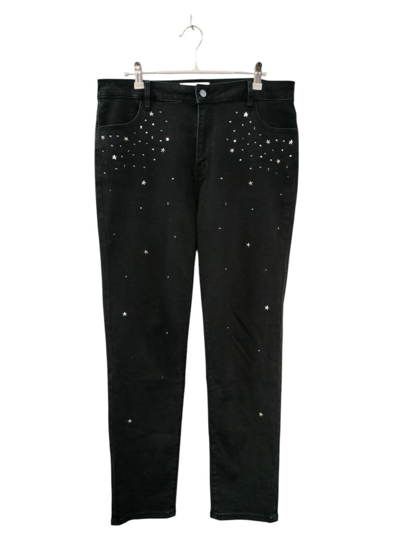 Virtuelle | Black with silver stars Pants | Size 12