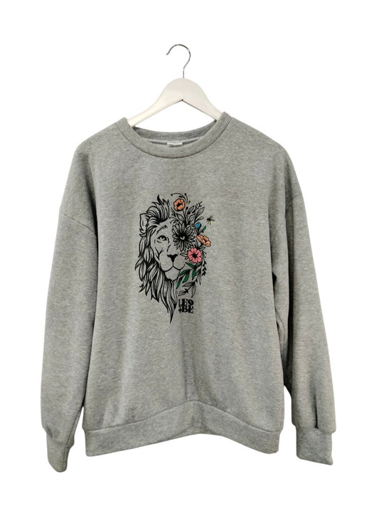 Leo+Be | Grey Crew Neck Jumper | Size 6
