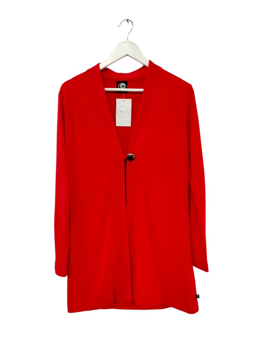 Glowing Sky Merino | Red Cardigan | Size Unknown