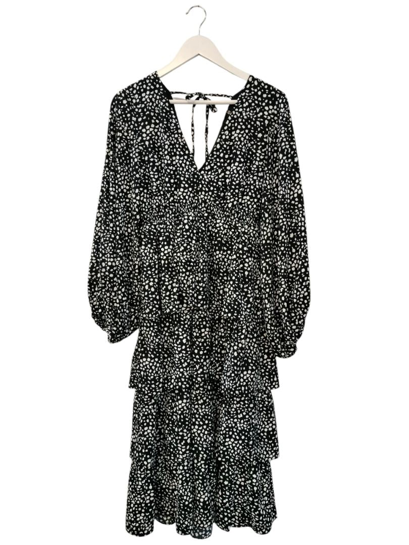 Amaya | Black/White Print Dress | Size 8