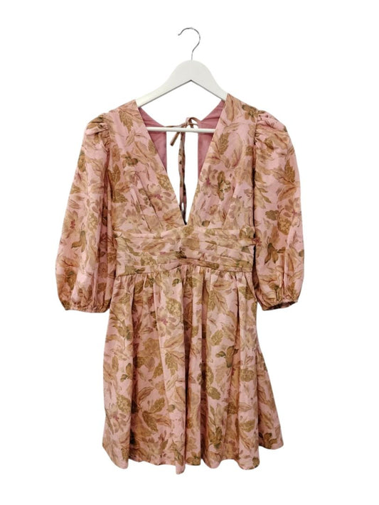 AMALIE | Pink floral Dress | Size AU 10