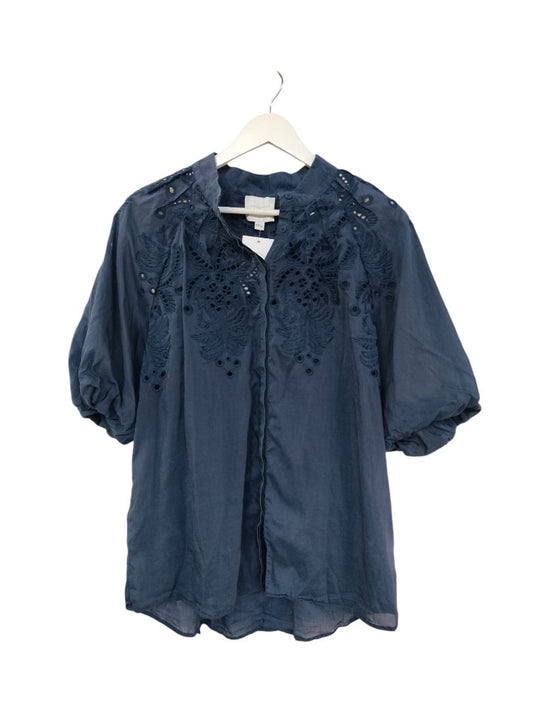 OnceWas | Navy Top | Size 4