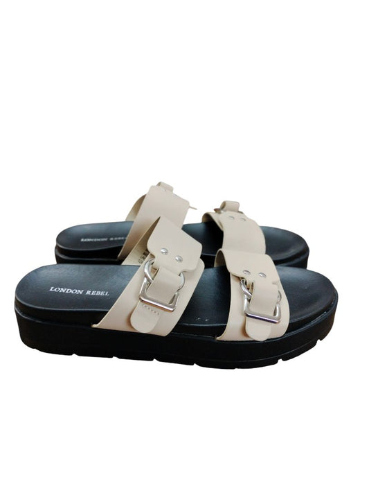 London Rebel | Beige Sandals | Size 9
