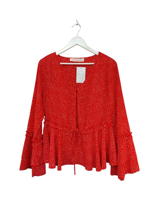 Trelise Cooper | Red/White Top | Size L