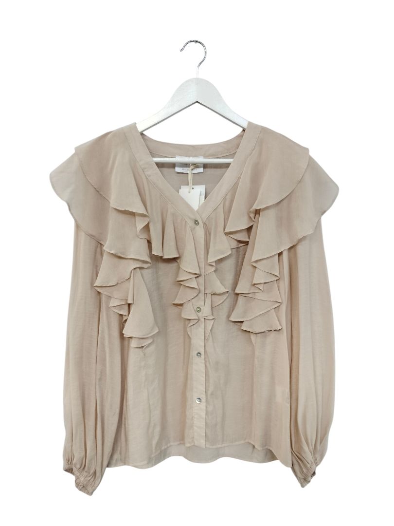 Iris Maxi | Beige Top | Size 8