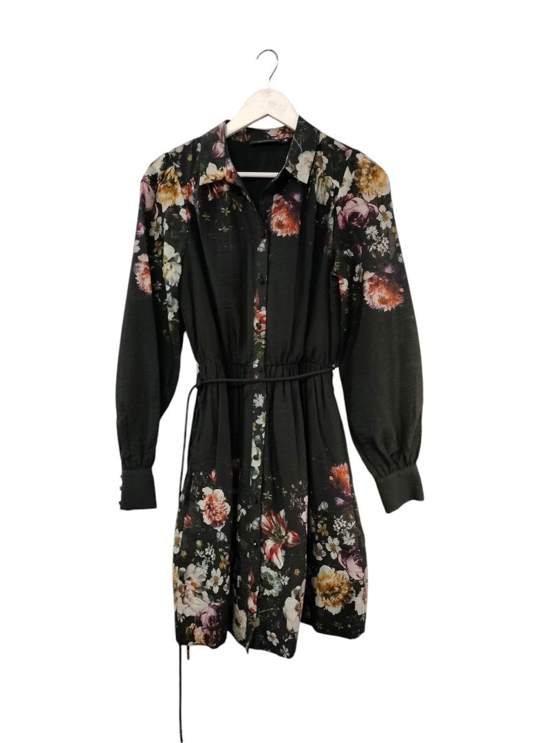 Portmans | Black Floral Dress | Size 8