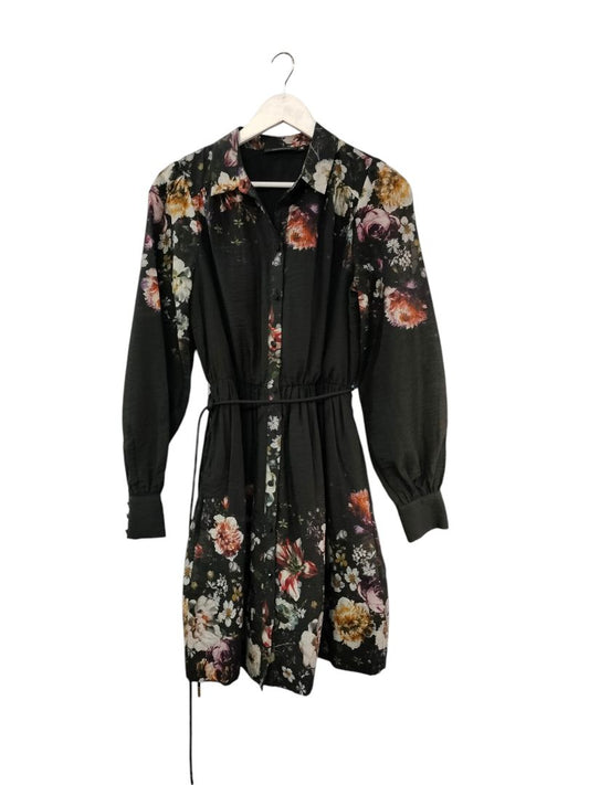 Portmans | Black Floral Dress | Size 8