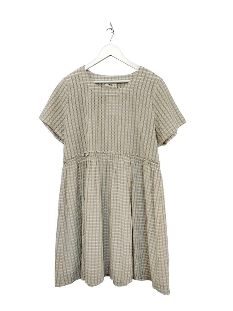 Et Alia | Beige/White Check Dress | Size M