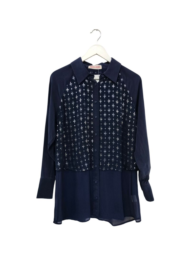 Andrea Moore | Blue Top | Size 14