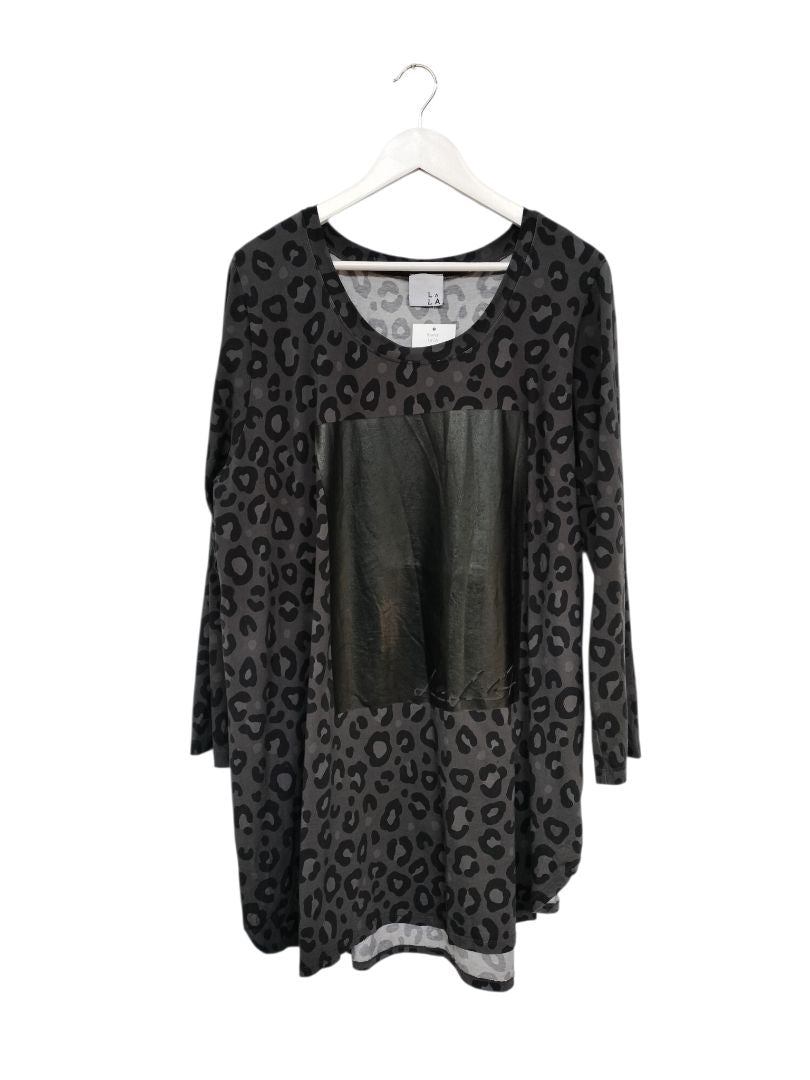La LA | Animal Print Top | Size XL