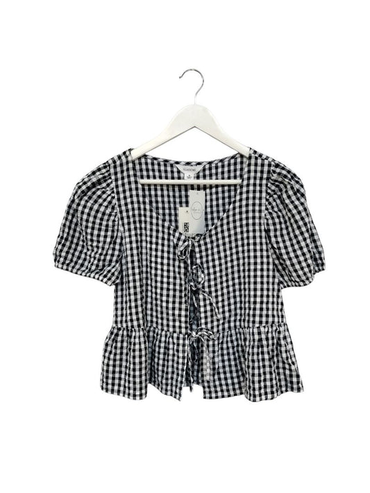 Glassons | Black & White Check Top | Size 8